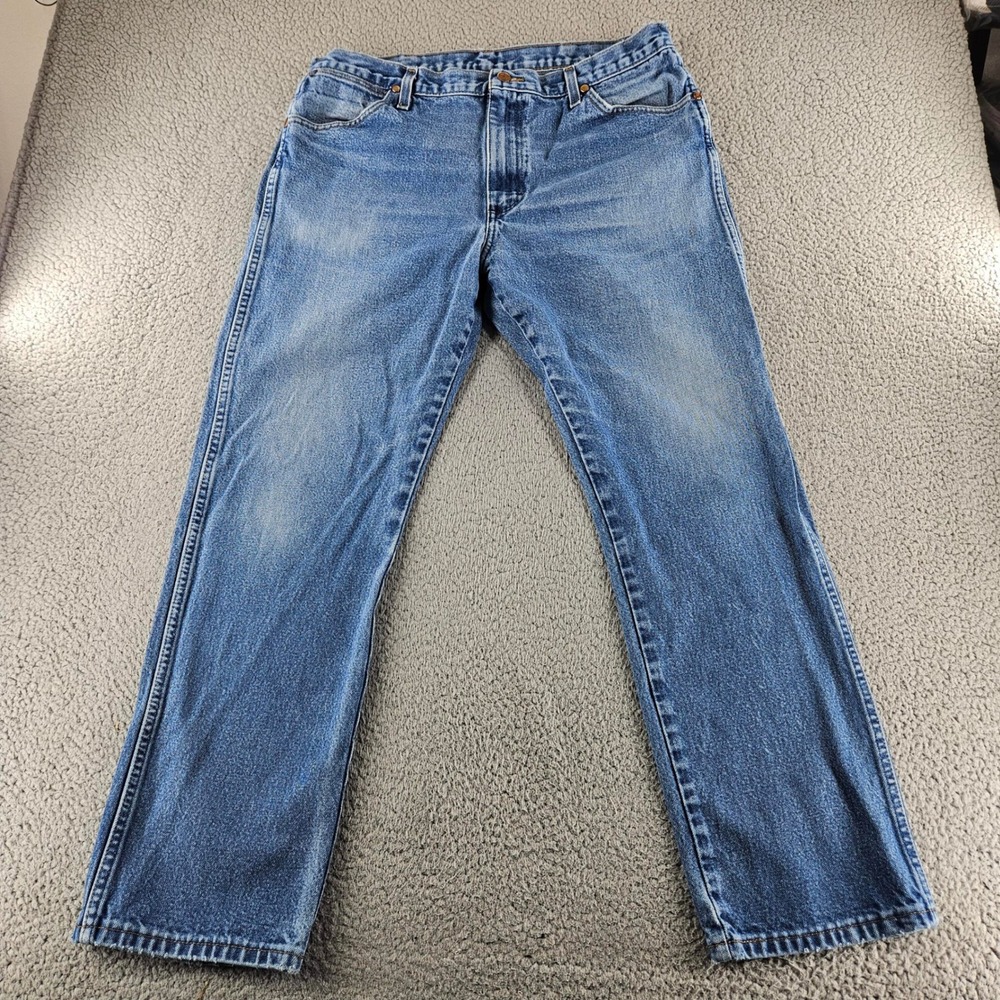 Wrangler‎ Mens Jeans 38x31 Blue 13MWZ Cowboy Cut Straight Leg Cotton Denim Pants